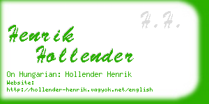 henrik hollender business card